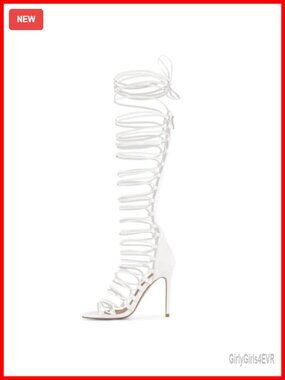 MissHeel Women's Lace Up Stiletto Heeled Sandals Strappy Gladiator
